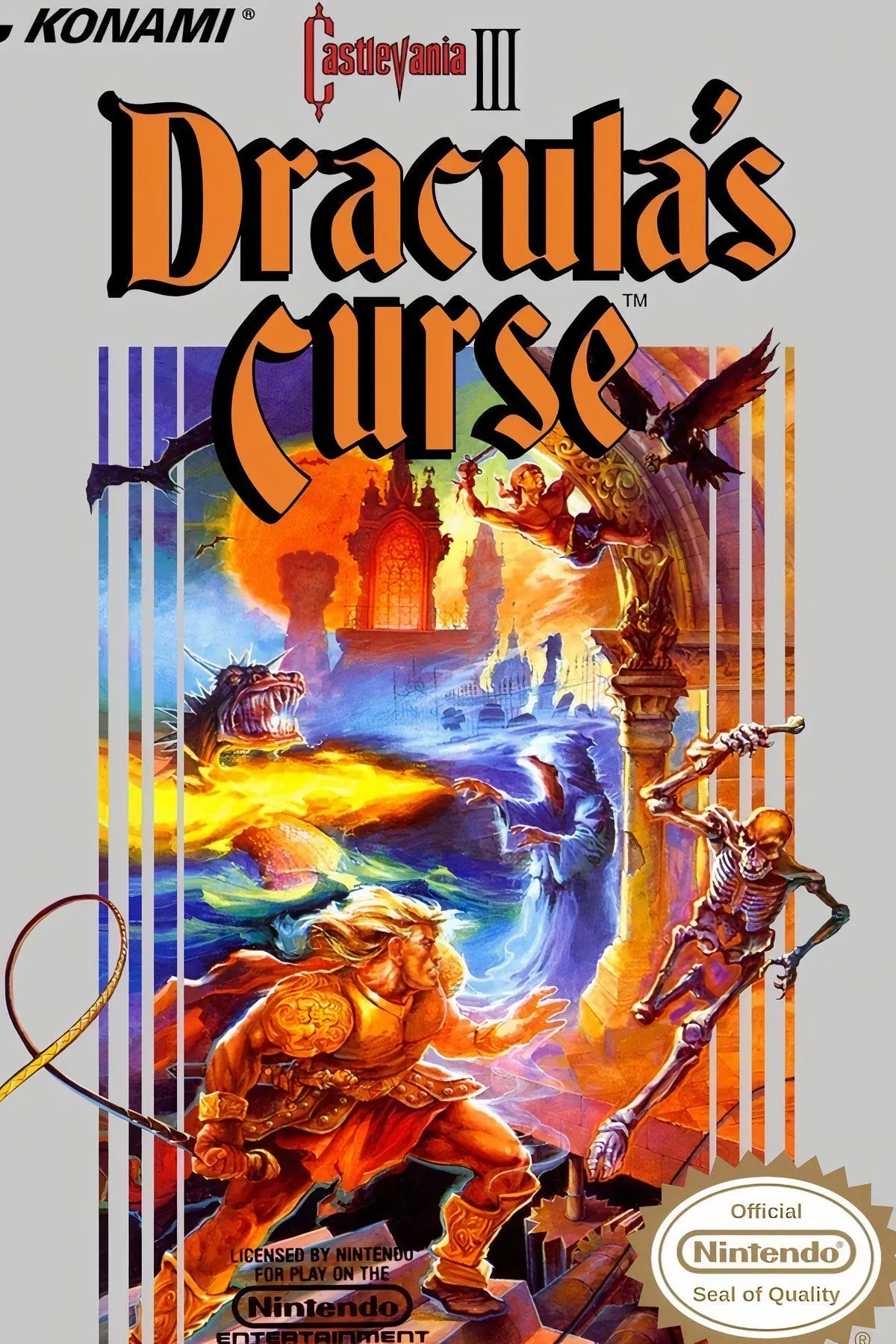 Tổng hợp các cảnh trong Castlevania III: Dracula's Curse, giới thiệu nhân vật và môi trường game.