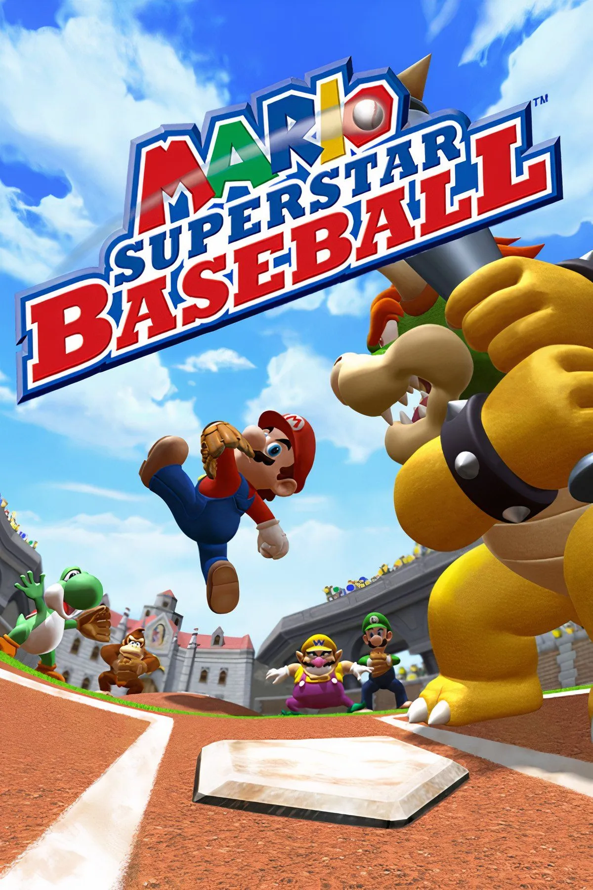 Tổng hợp hình ảnh trong game Mario Superstar Baseball với các nhân vật quen thuộc của Nintendo