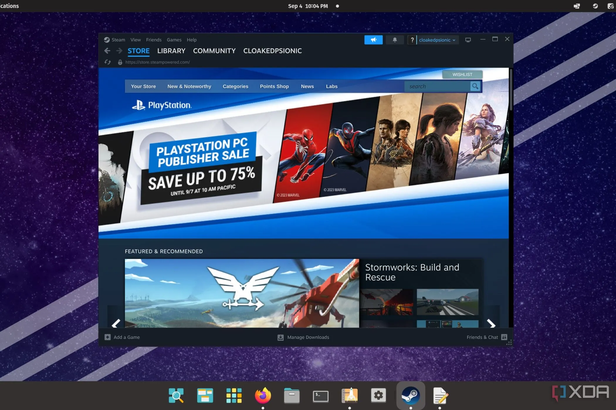 Trải nghiệm chơi game Steam mượt mà trên hệ điều hành Pop!_OS, thể hiện khả năng tương thích game rộng rãi