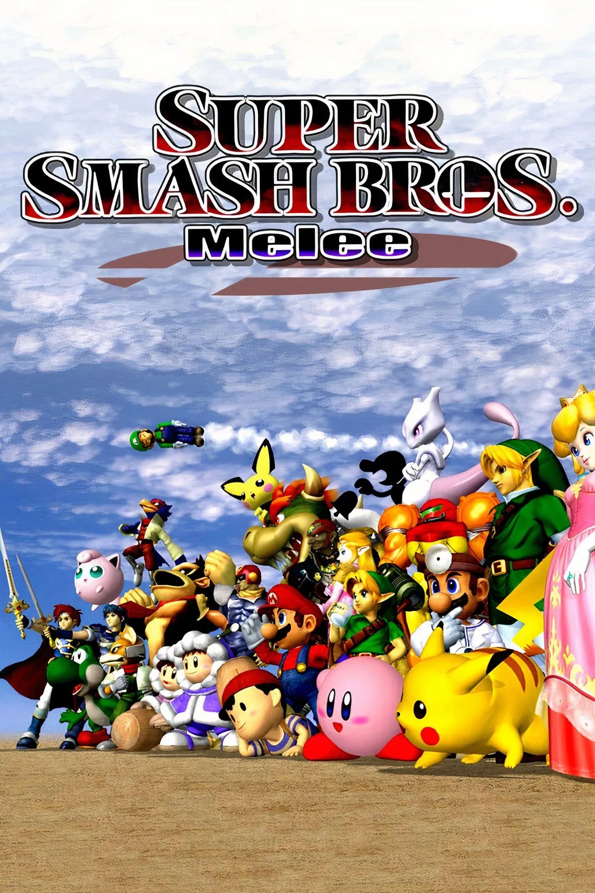 Trận đấu hỗn loạn với nhiều nhân vật Nintendo trong Super Smash Bros. Melee