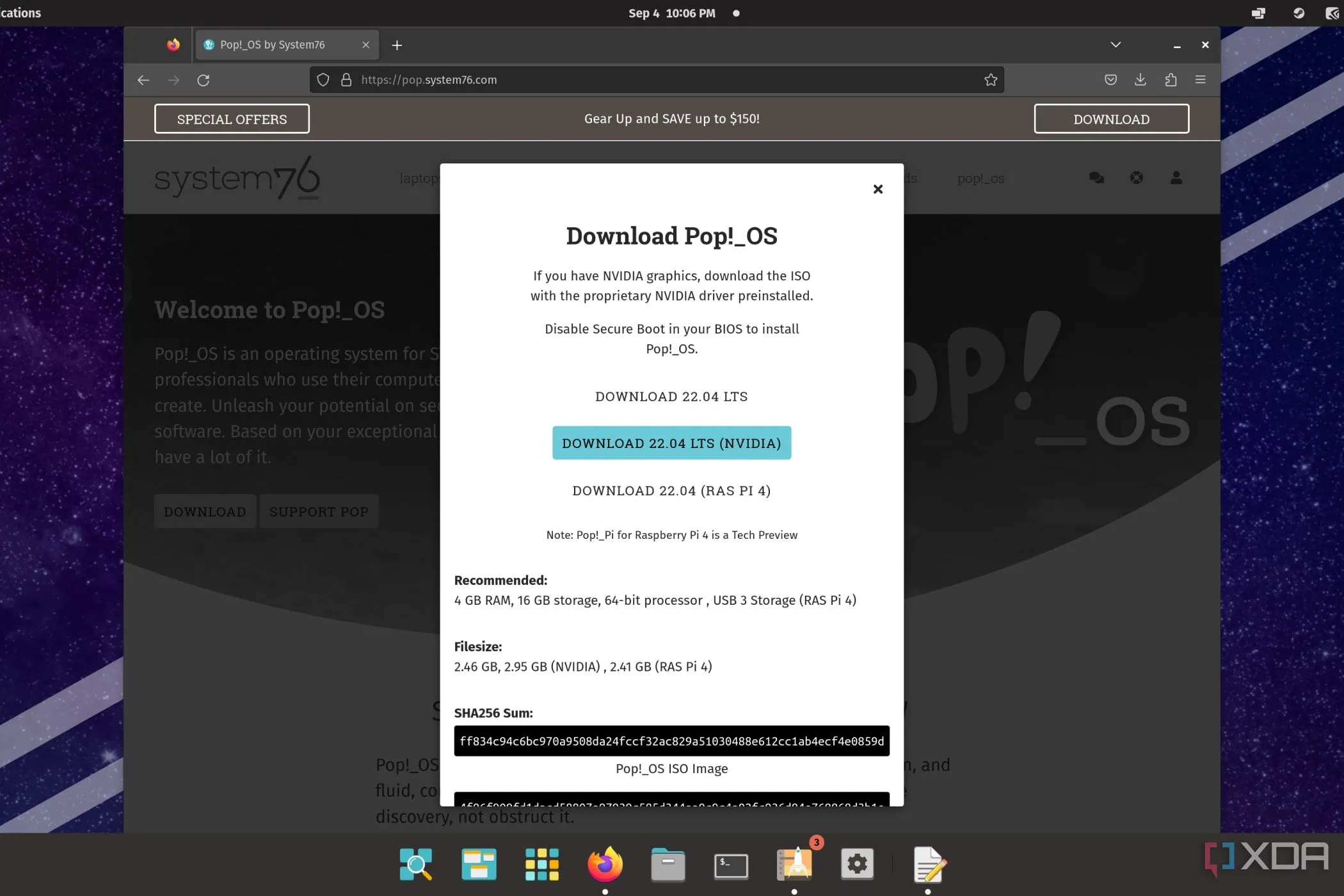 Trang tải xuống Pop!_OS phiên bản 22.04 LTS với driver Nvidia cài đặt sẵn, giúp người dùng dễ dàng khởi động gaming