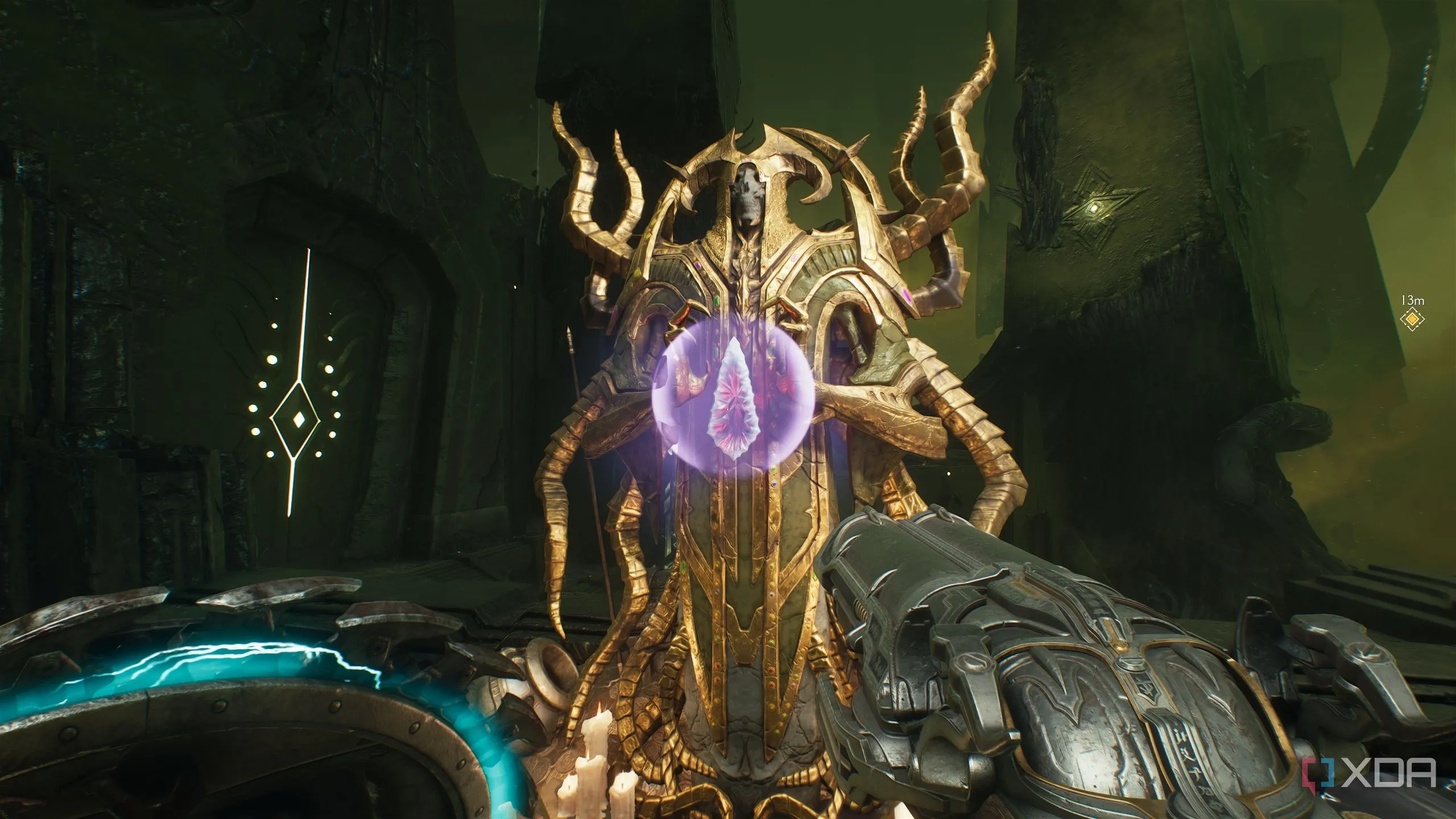 Tượng Wraithstone trong khu vực cuối cùng của Chương 15 Doom The Dark Ages.