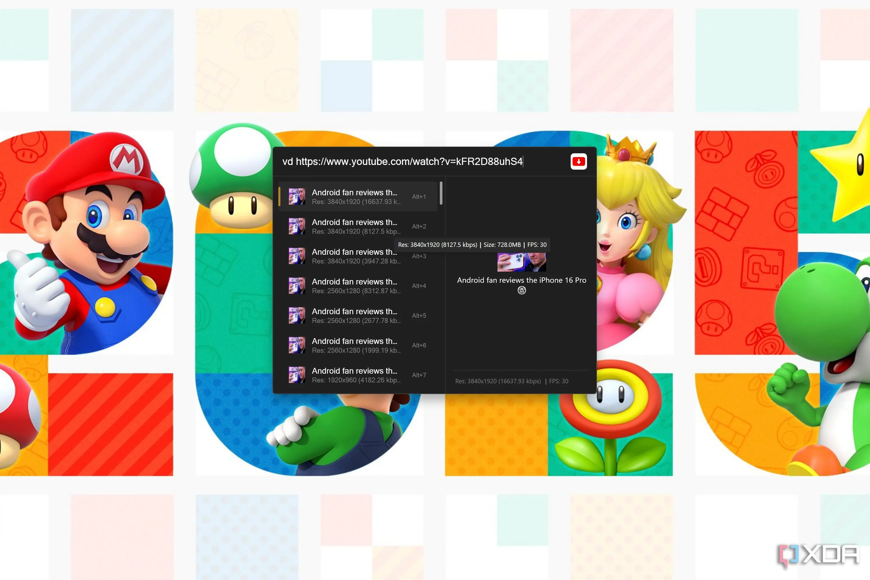 Tùy chọn tải video với plugin AnyVideo Downloader trong Flow Launcher