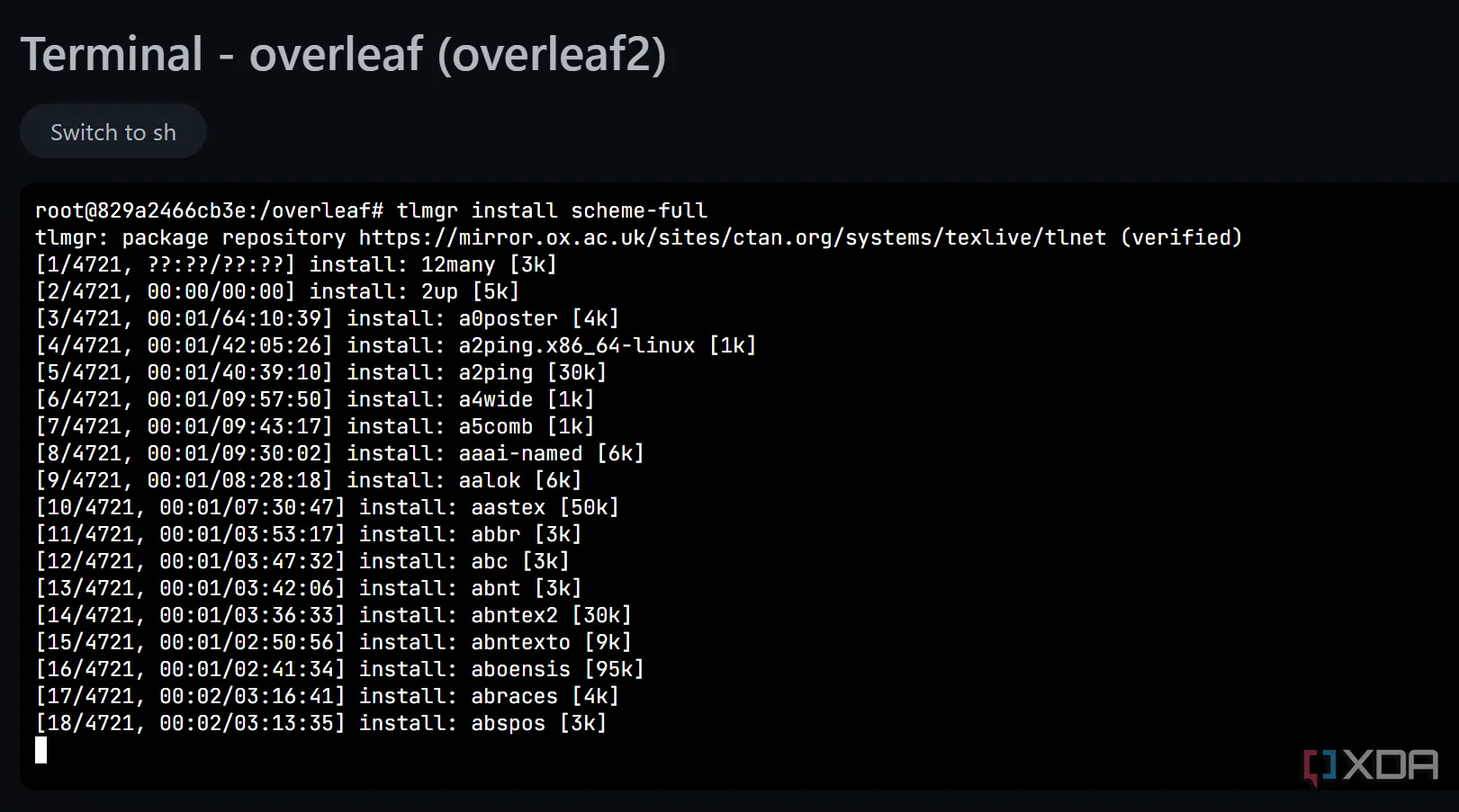 Updating the Overleaf latex files