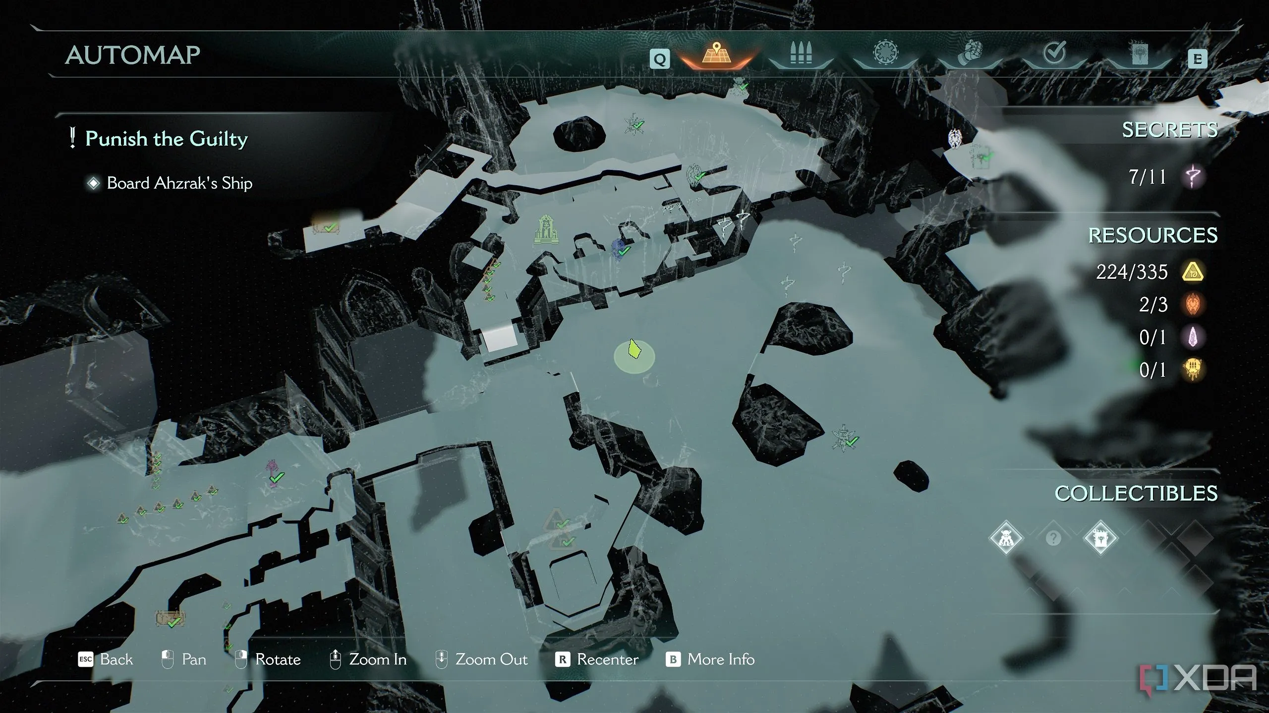 Vị trí bản đồ 3D Automap của khu vực bí mật 8 trước Cổng Gore trong Chương 22 Doom The Dark Ages