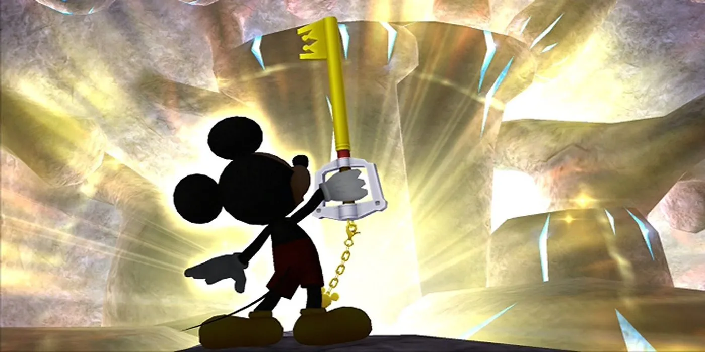 Vua Mickey trong thế giới Kingdom Hearts, một biểu tượng của sự hợp tác giữa Disney và Square Enix.